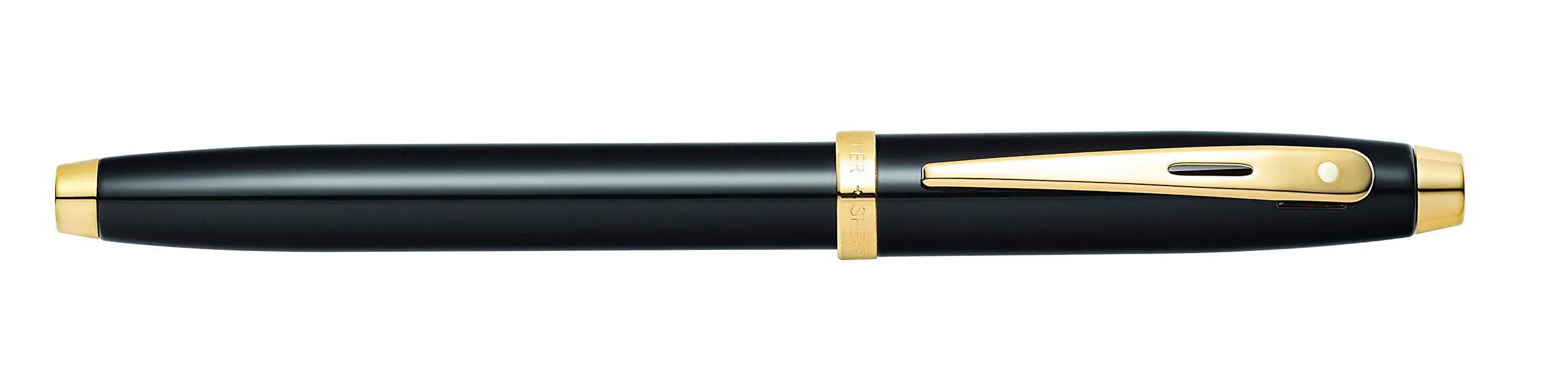 SHEAFFER 100 Black Lacquer Rollerball Pen with Gold-Tone Trim Sheaffer