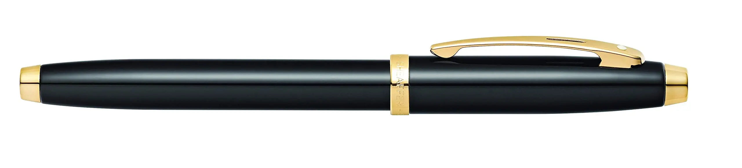 SHEAFFER 100 Black Lacquer Rollerball Pen with Gold-Tone Trim Sheaffer