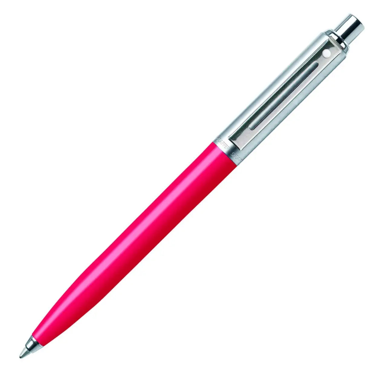 SHEAFFER E23216551CS Sentinel Brushed Chrome Cap Barrel Ballpoint Pen - Deep Pink - crosspenmall.com