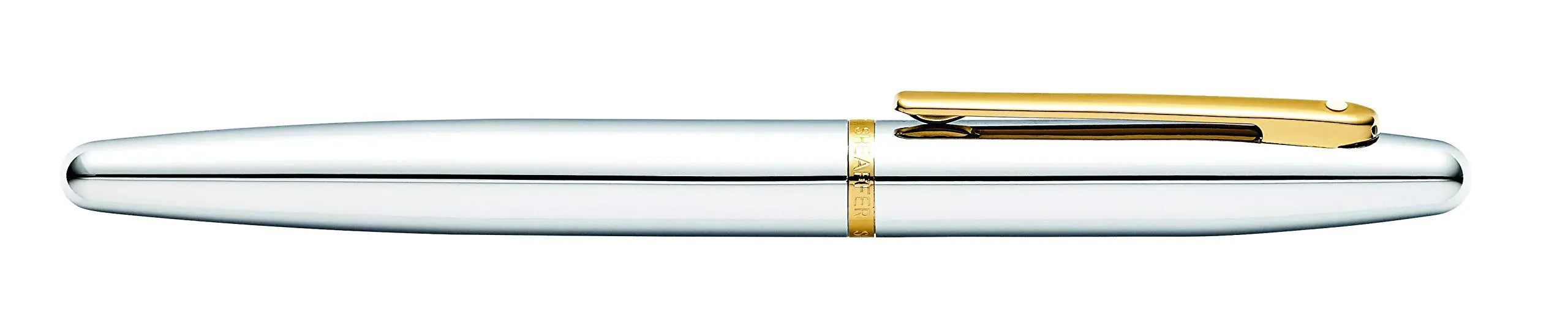 SHEAFFER VFM Chrome Fountain Pen with Polished Gold-Tone Trim Sheaffer