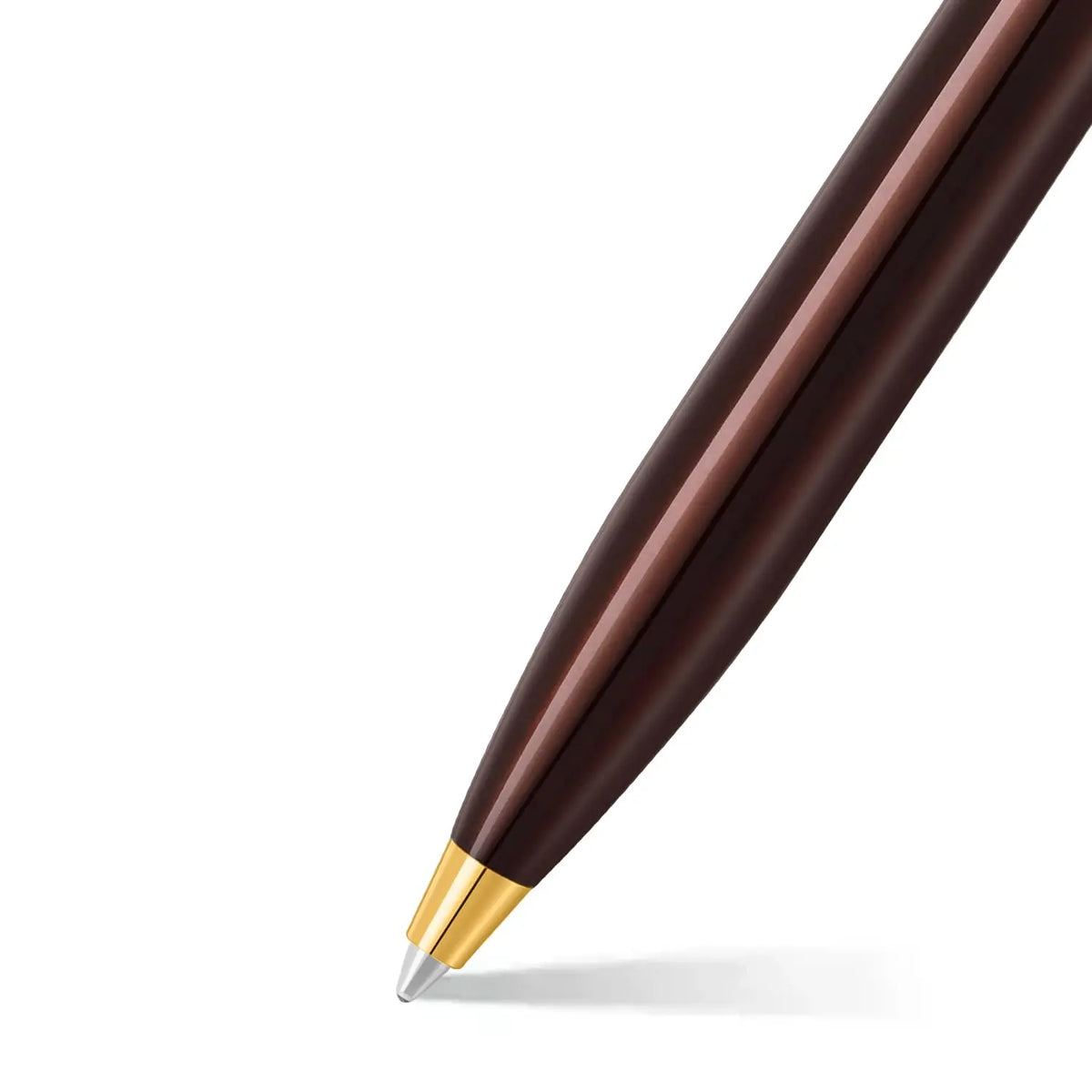 Sheaffer 100 9370 Retractable Ballpoint Pen, Glossy Coffee Brown Finish with Shiny PVD Gold-Plated Trim, Medium Point, Refillable Luxury Writing Pen, Premium Gift Box Sheaffer