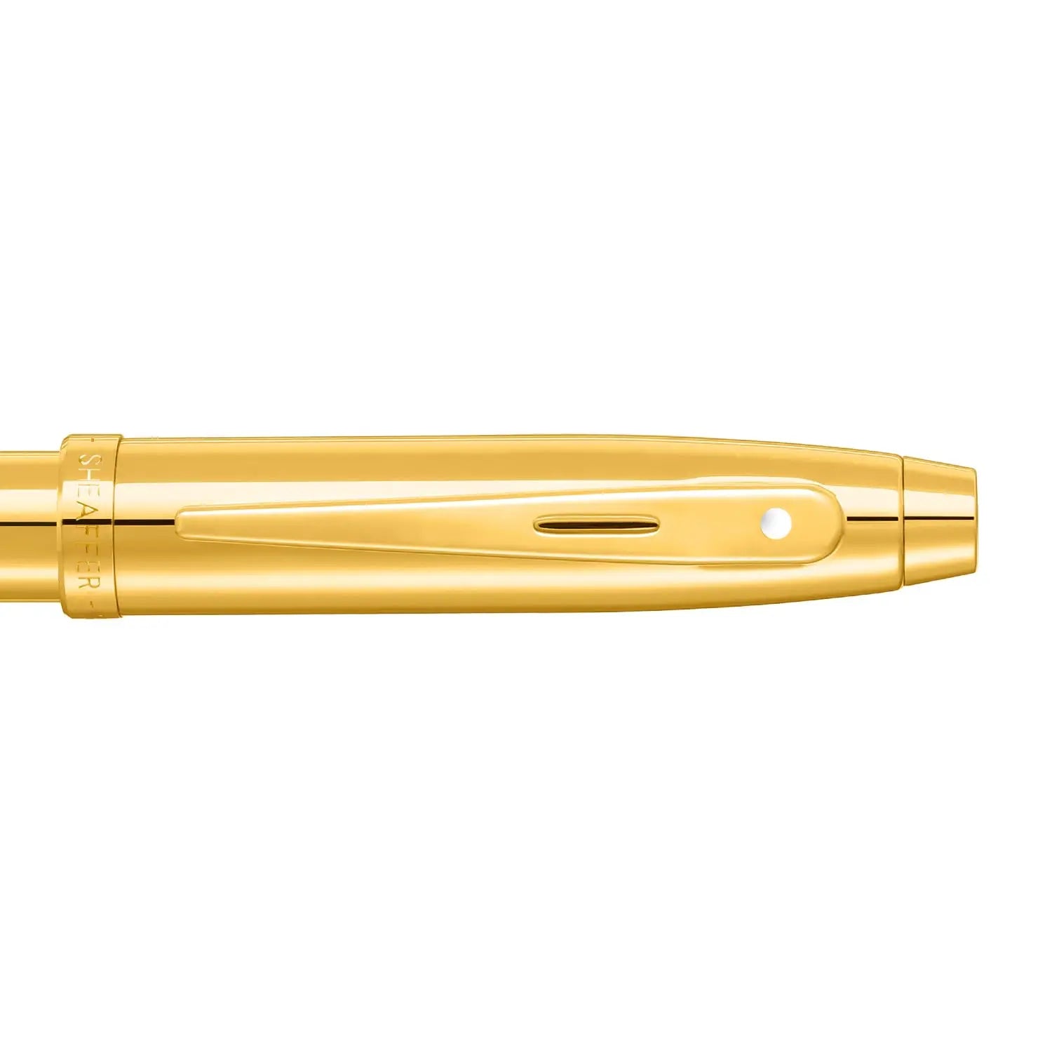 Sheaffer 100 9372 Glossy PVD Gold Ballpoint Pen With PVD Gold Trim Sheaffer