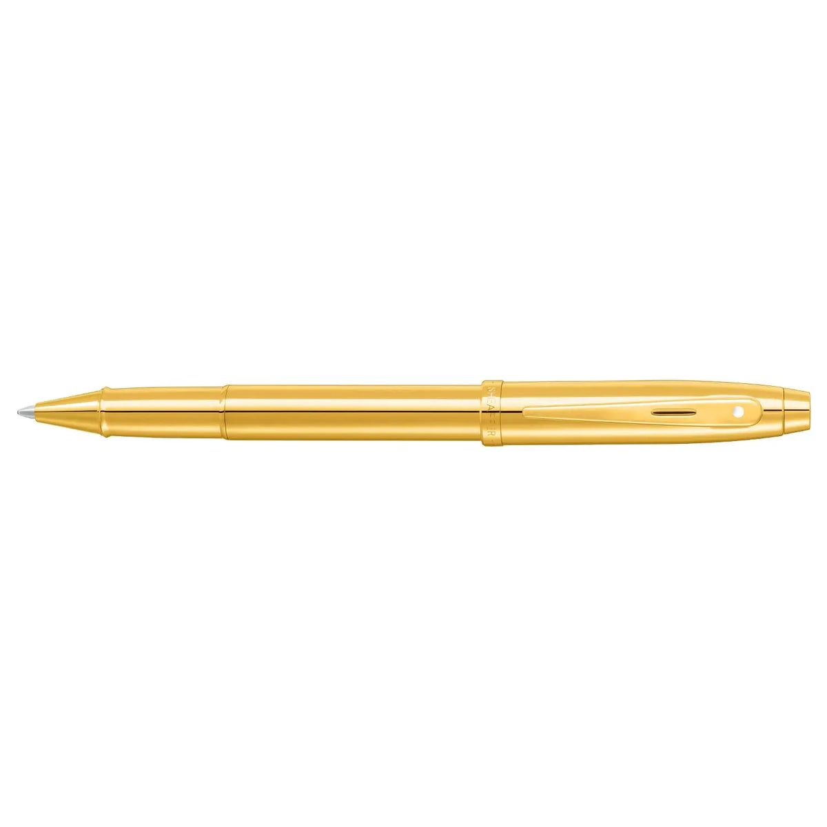 Sheaffer 100 9372 Glossy PVD Gold Rollerball Pen with PVD Gold Plated Trims cross