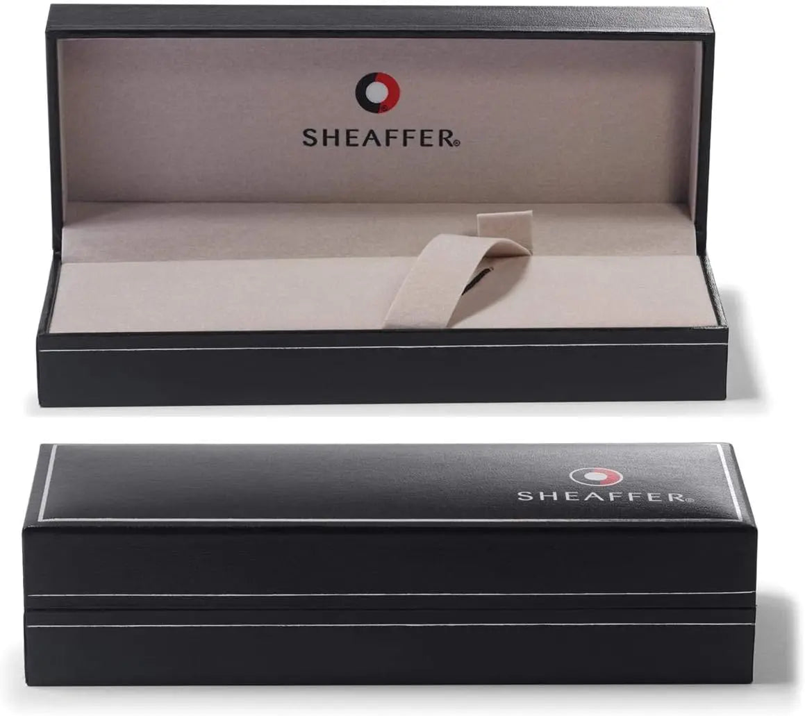 Sheaffer 100 Chrome Fountain Pen with Gold Tone Trim and Medium Nib - crosspenmall.com