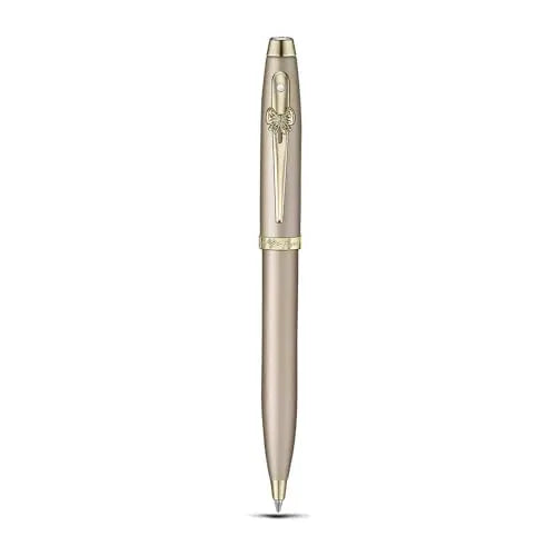 Sheaffer 100 Emily in Paris 9377 Collection, Champagne Gold Pen with PVD Gold Trims, Bow-Shaped Clip. Sheaffer