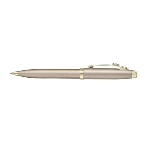 Sheaffer 100 Emily in Paris 9377 Collection, Champagne Gold Pen with PVD Gold Trims, Bow-Shaped Clip. Sheaffer