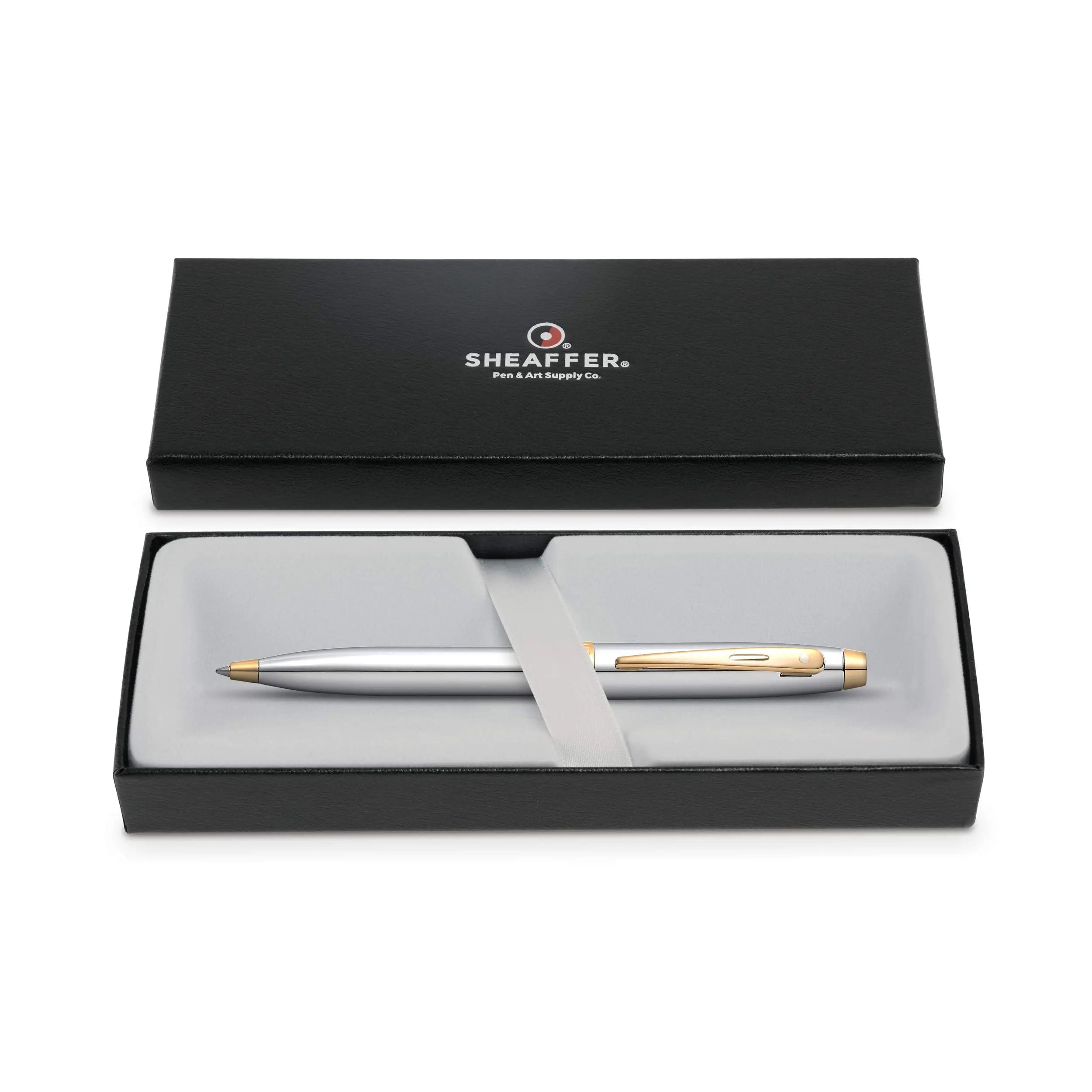 Sheaffer 100 Glossy Black Lacquer Ballpoint Pen In Gift Box Sheaffer