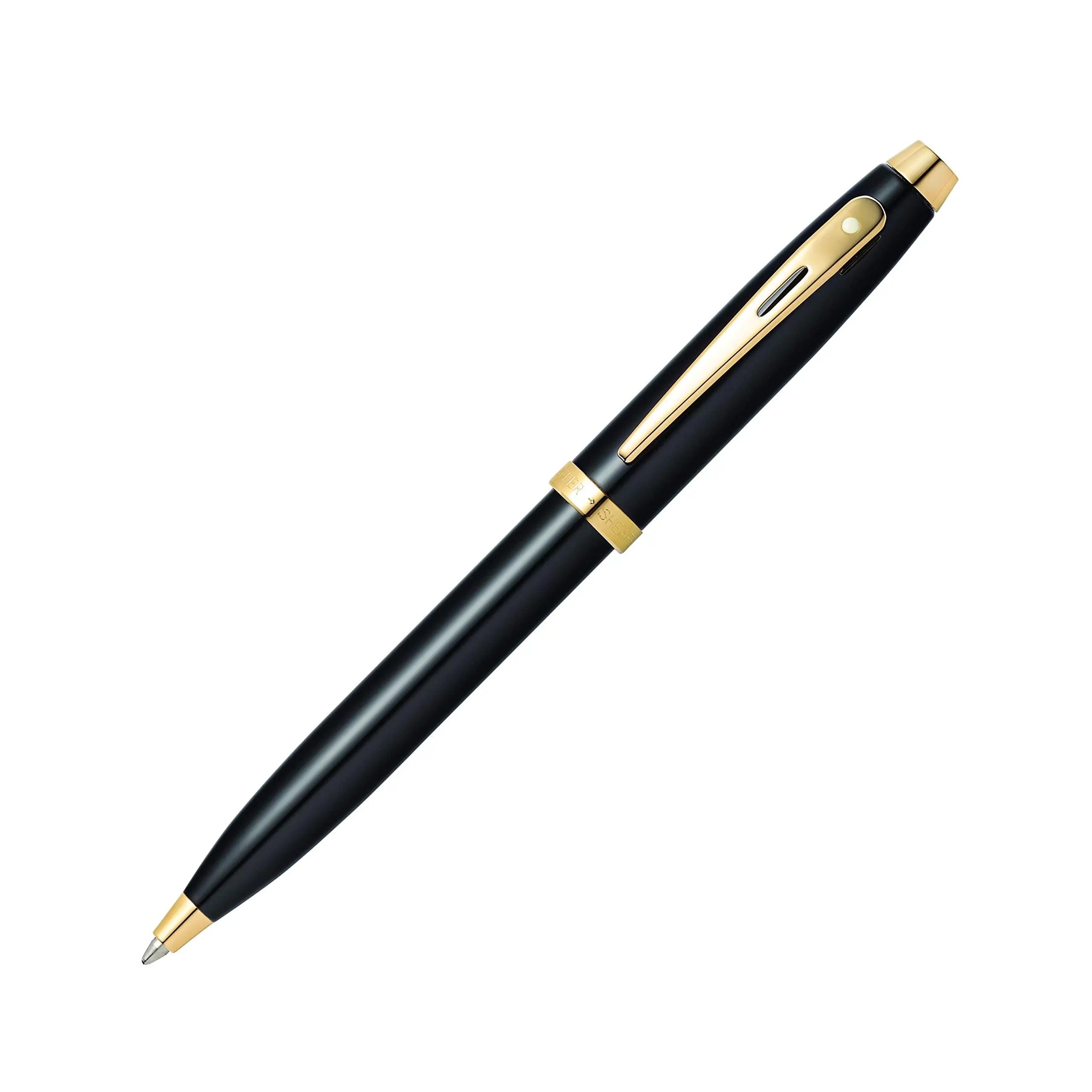 Sheaffer 100 Gold Tone Trim Ballpoint, Glossy Black (E2932251-30-2017) Sheaffer