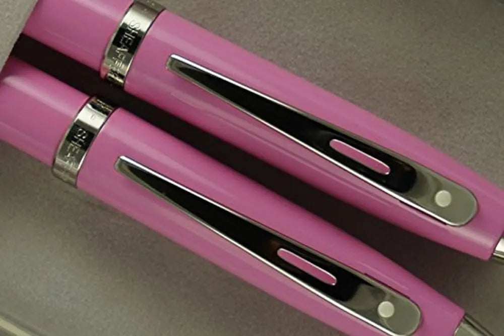 Sheaffer 100 Pink with Nickel appointments Pen and 0.7mm Pencil set. Very solid and Responsive Mechanical Set . A Great Gift to Anyone - crosspenmall.com