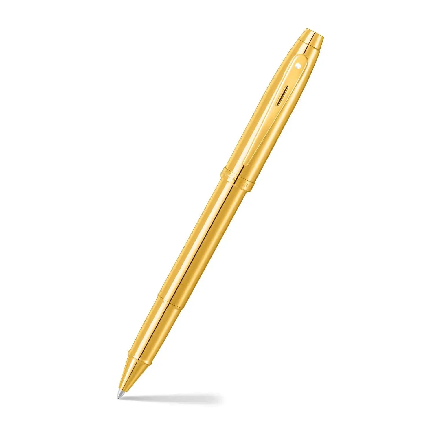 Sheaffer 100 Refillable Rollerball Pen with PVD Gold Barrel, Cap and Trim in Premium gift Box - crosspenmall.com