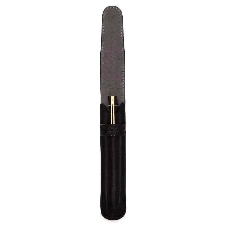 Sheaffer 300 Black Lacquer Signature gold mid band and Gold plated Appointments Ballpoint Pen + Matching Pouch Sheaffer