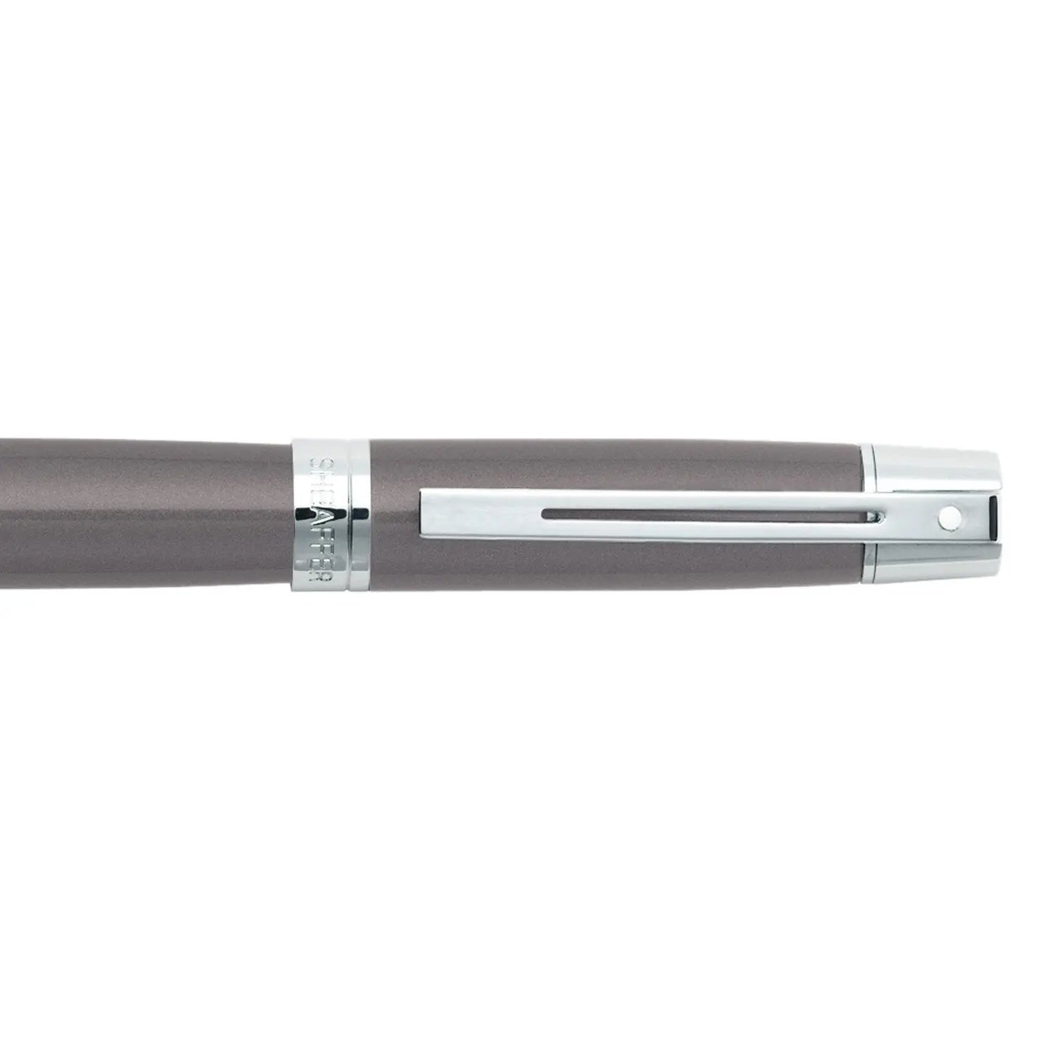 Sheaffer 300 Chrome Plate Trim Fountain Pen, Medium Nib, Metallic Grey (E0932953) - crosspenmall.com