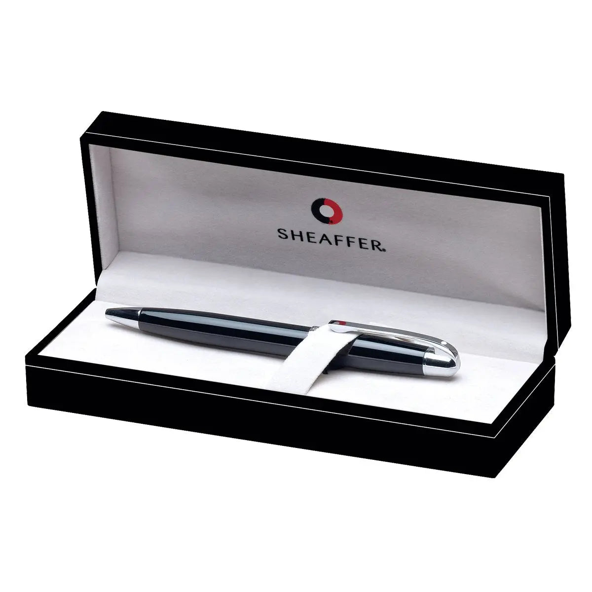 Sheaffer 500 Ballpoint Pen, Glossy Black, Chrome Plate Trim (E2933251) Sheaffer