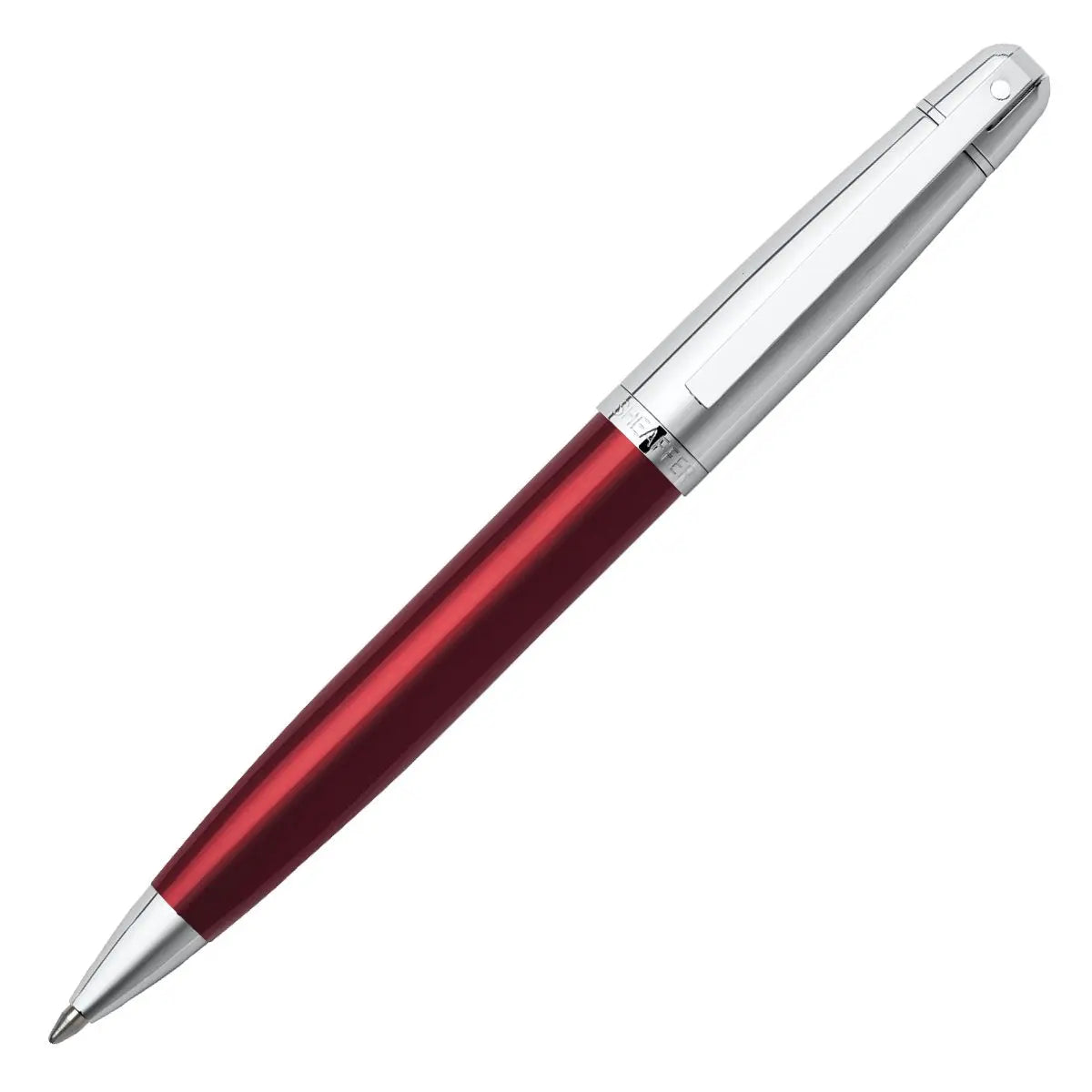 Sheaffer 500 Ballpoint Pen, Translucent Red, Bright Chrome Cap (E2933651) Sheaffer