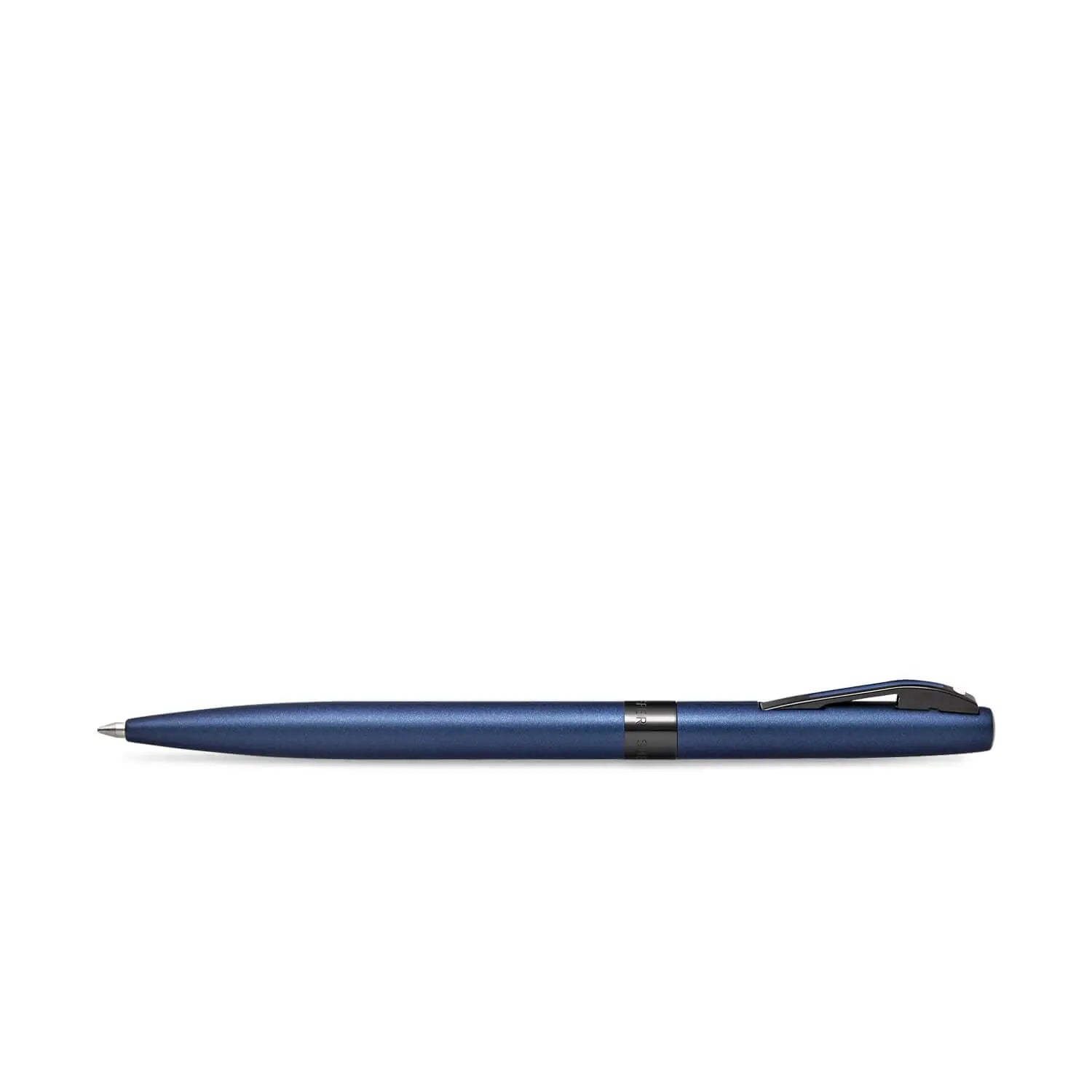 Sheaffer 9108 Reminder Lacquer Ballpoint Pen Matte Blue with Polished Black PVD Trim Sheaffer