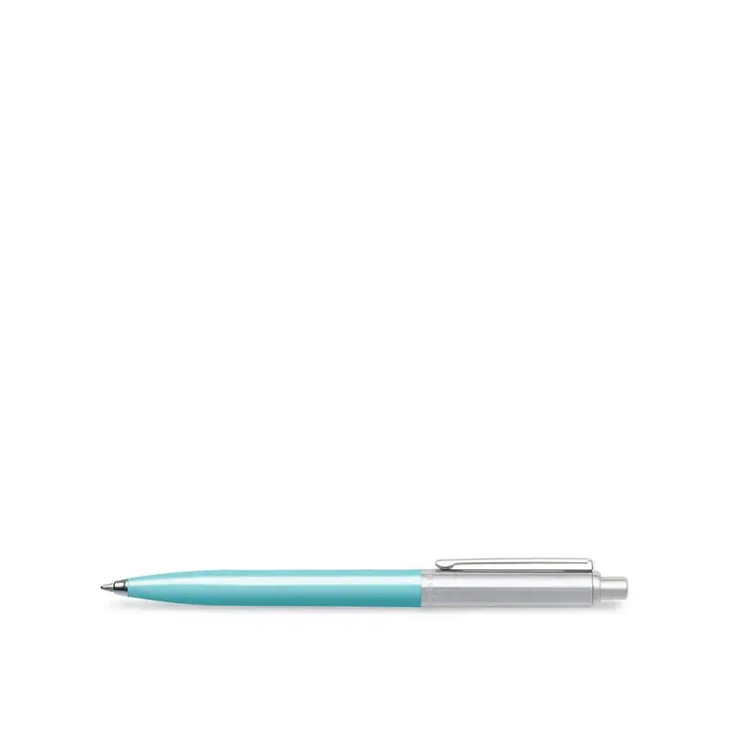 Sheaffer A 321 Sentinel Ballpoint Pen – Aqua with Brushed Chrome Cap and Chrome-Plated Trim Sheaffer