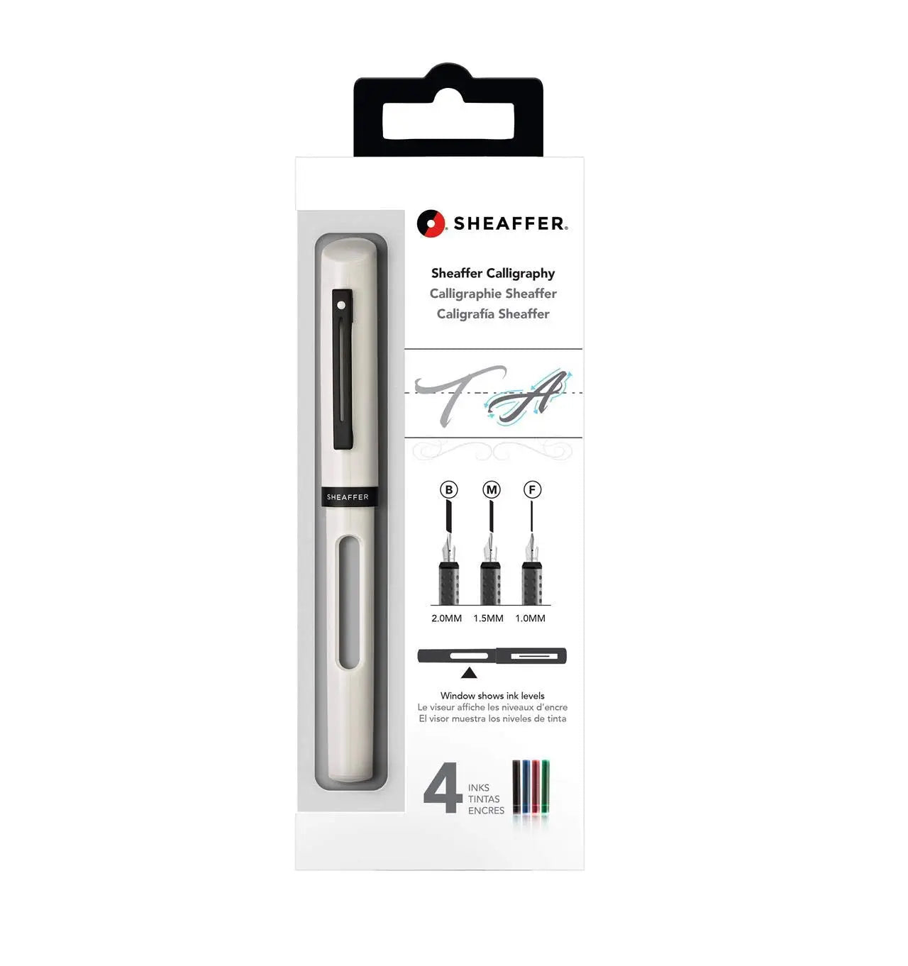 Sheaffer Calligraphy Mini Kit with White Pen and Assorted Nibs and Inks Sheaffer