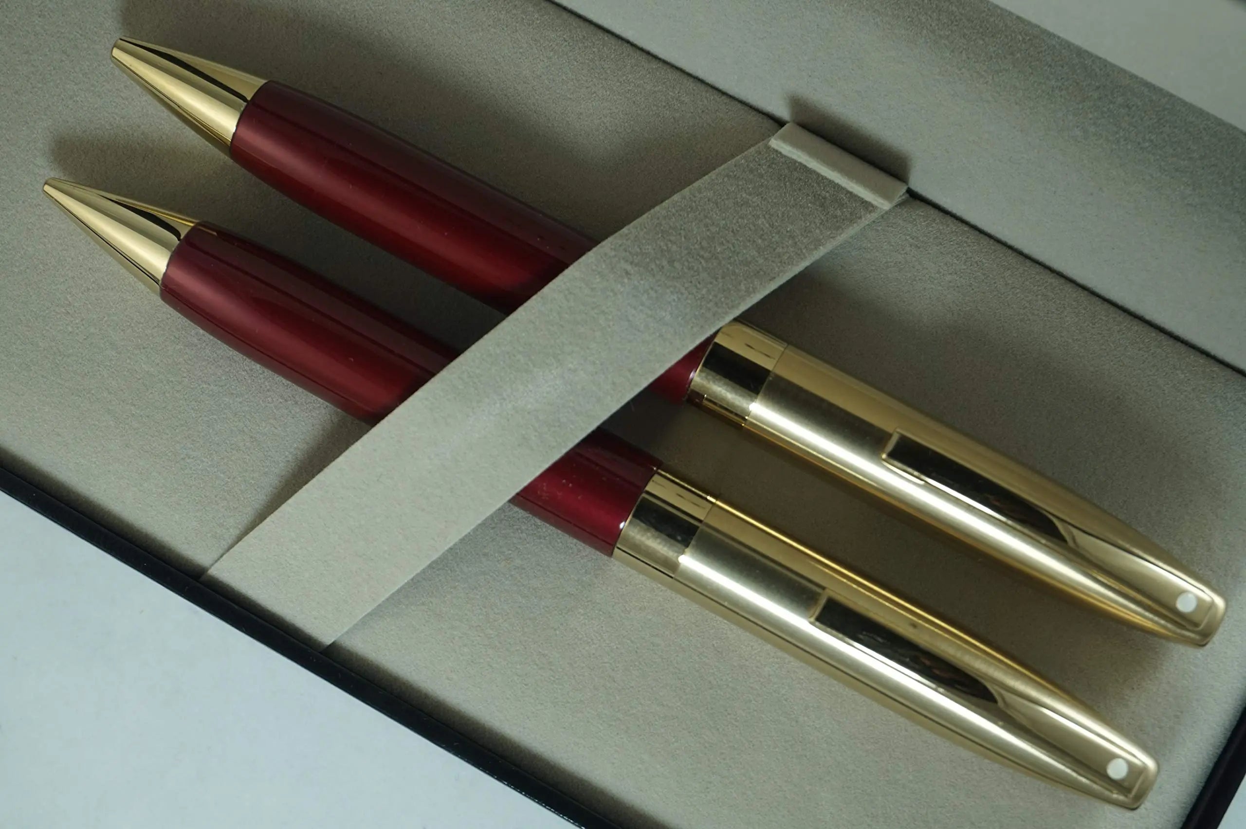 Sheaffer Cross Made in the USA Legacy Heritage Red and 22KT Gold pen and 0.5mm pencil set Sheaffer