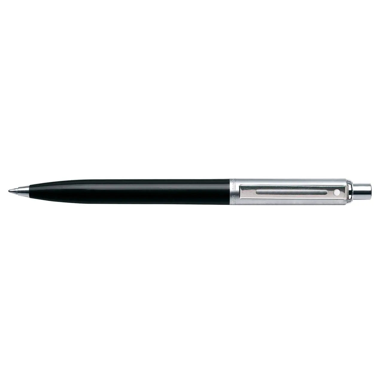 Sheaffer E23211151CS Sentinel Brushed Chrome Cap Barrel Ballpoint Pen - Black - crosspenmall.com