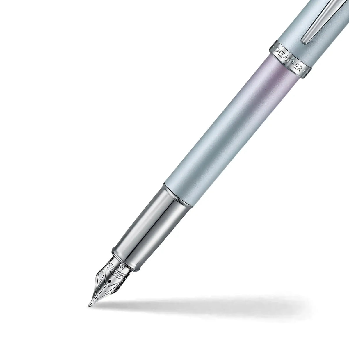 Sheaffer Expressions 100 Fountain Pen, Blue and Pink Pearlised Gradient, Medium Nib cross