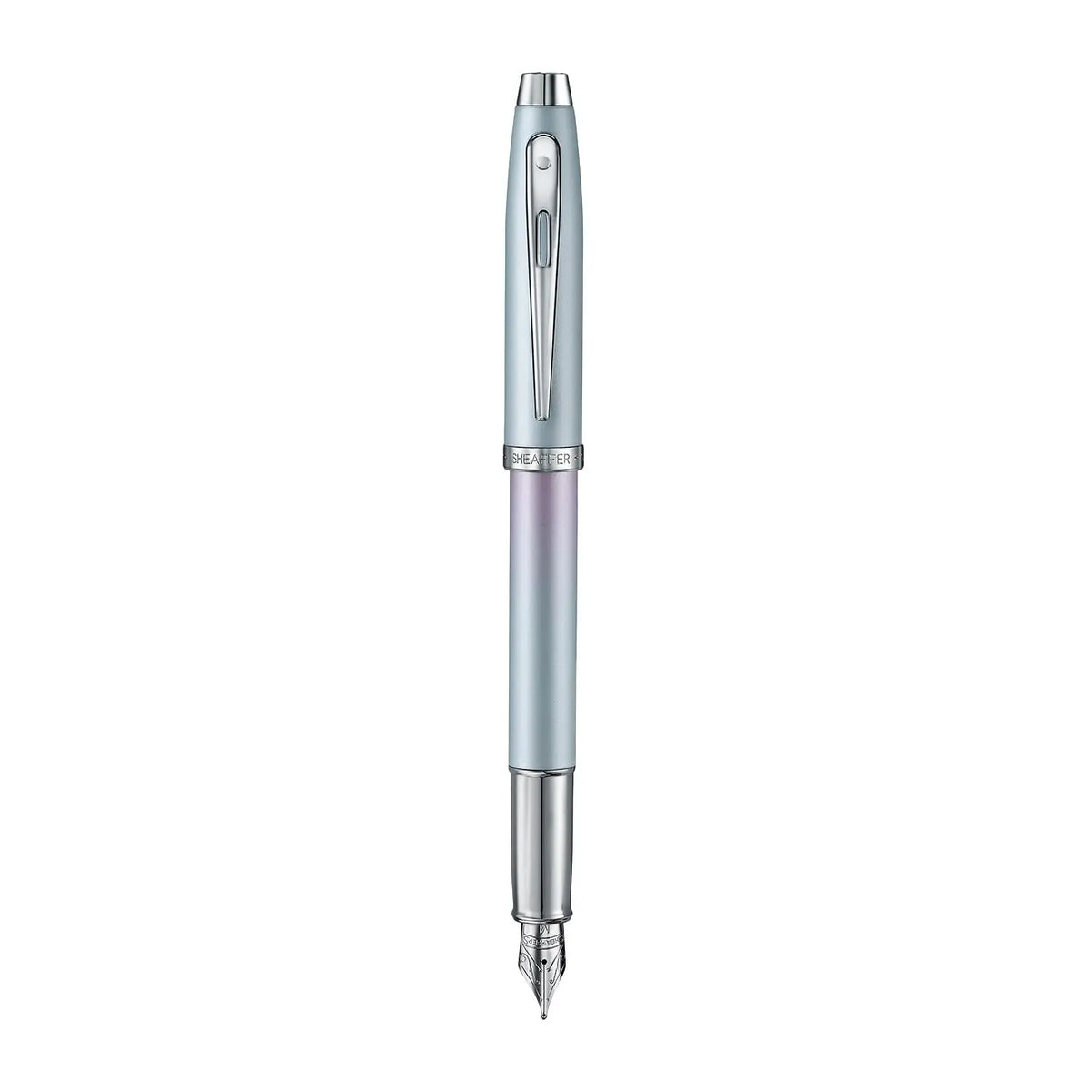 Sheaffer Expressions 100 Fountain Pen, Blue and Pink Pearlised Gradient, Medium Nib cross