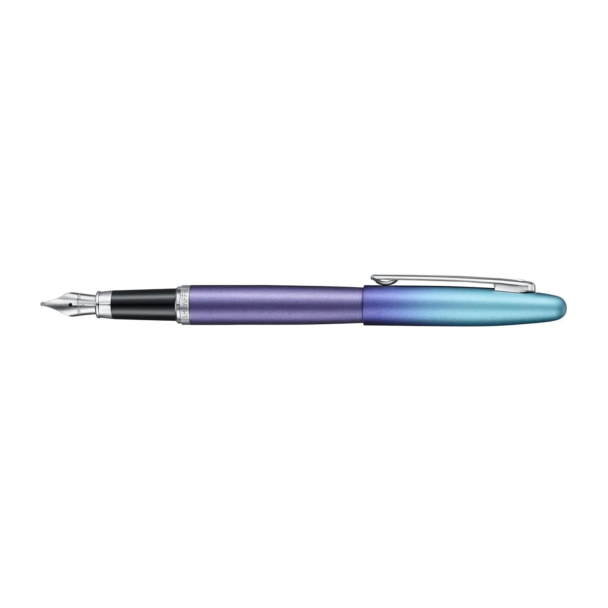 Sheaffer Expressions VFM 9430 Fountain Pen, Blue and Purple Pearlised Gradient, Fine Nib, Chrome-Plated Trims. cross