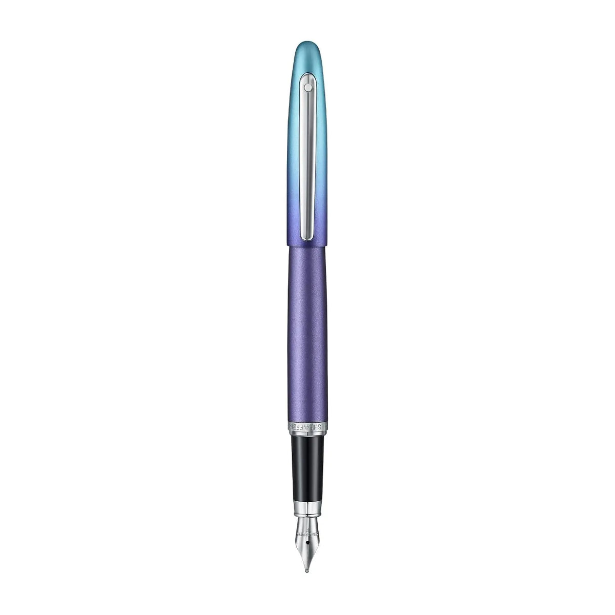Sheaffer Expressions VFM 9430 Fountain Pen, Blue and Purple Pearlised Gradient, Fine Nib, Chrome-Plated Trims. cross