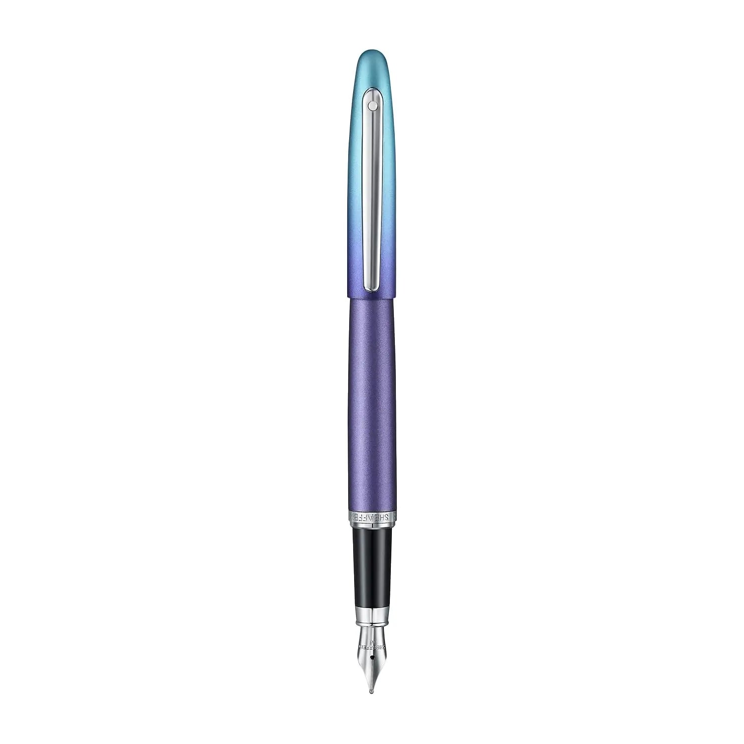 Sheaffer Expressions VFM 9430 Fountain Pen, Blue and Purple Pearlised Gradient, Medium Nib, Chrome-Plated Trims Sheaffer