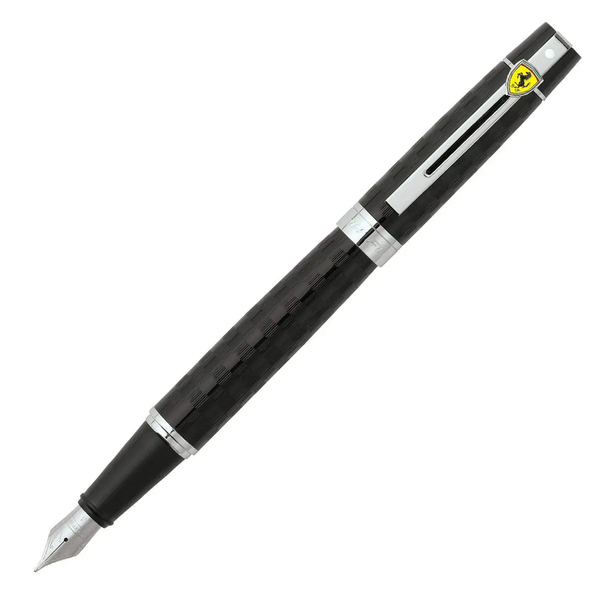 Sheaffer Ferrari 300 Limited Series, with diamond cut Chequered Flag Engraving Medium Point Fountain pen cross