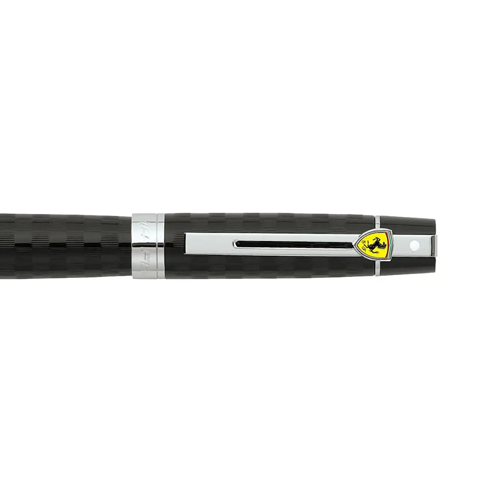 Sheaffer Ferrari 300 Series Fountain Pen, Medium Nib, Chequered Flag Engraving Black Gloss (FE0951853) Sheaffer