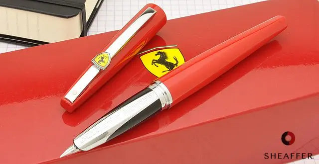 Sheaffer Ferrari Taranis, Rosso Corsa Barrel & Cap, Fountain Pen: Medium Nib - crosspenmall.com