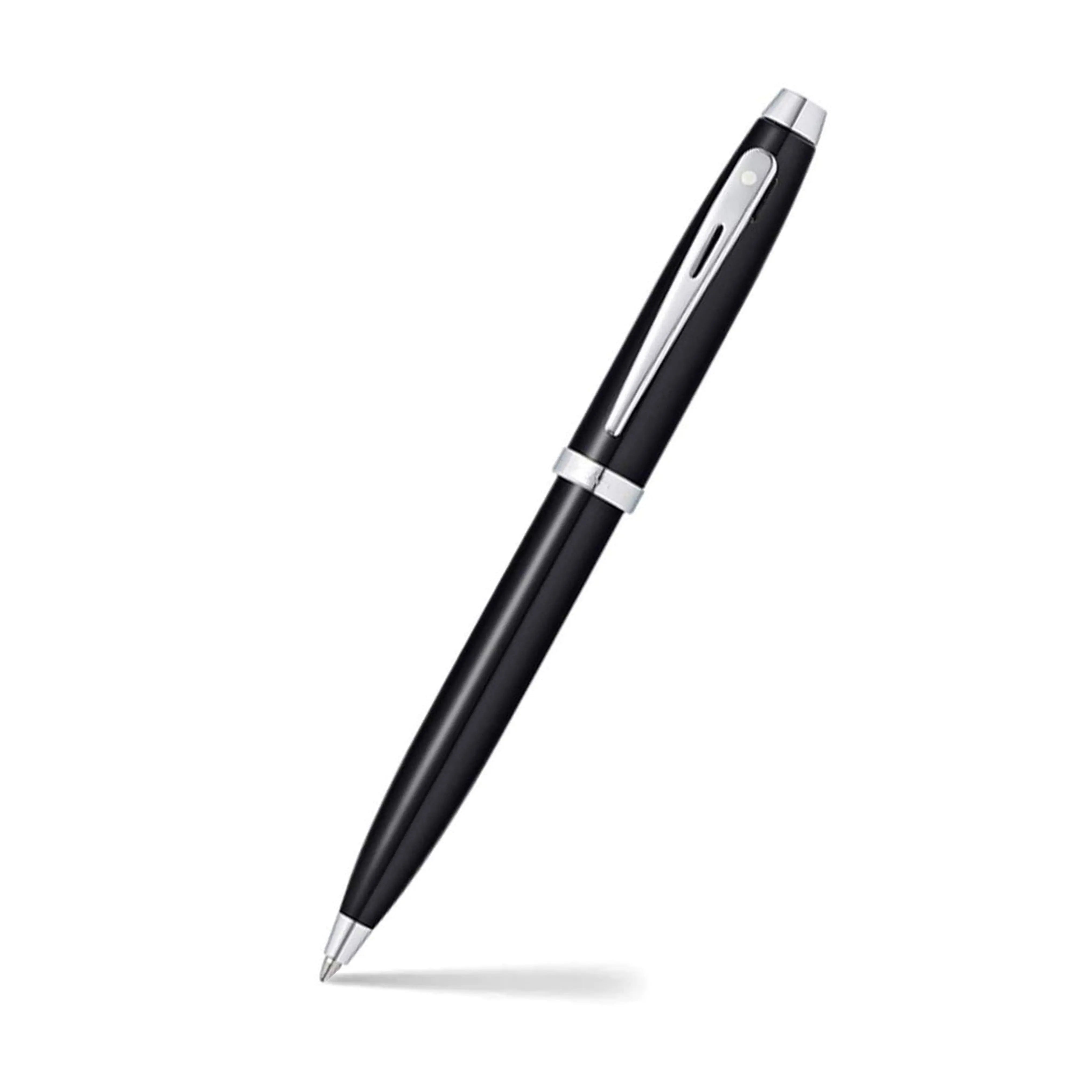 Sheaffer Gift Set ft. Glossy Black 100 Ballpoint Pen with Chrome Trims and Business Card Holder - My Store