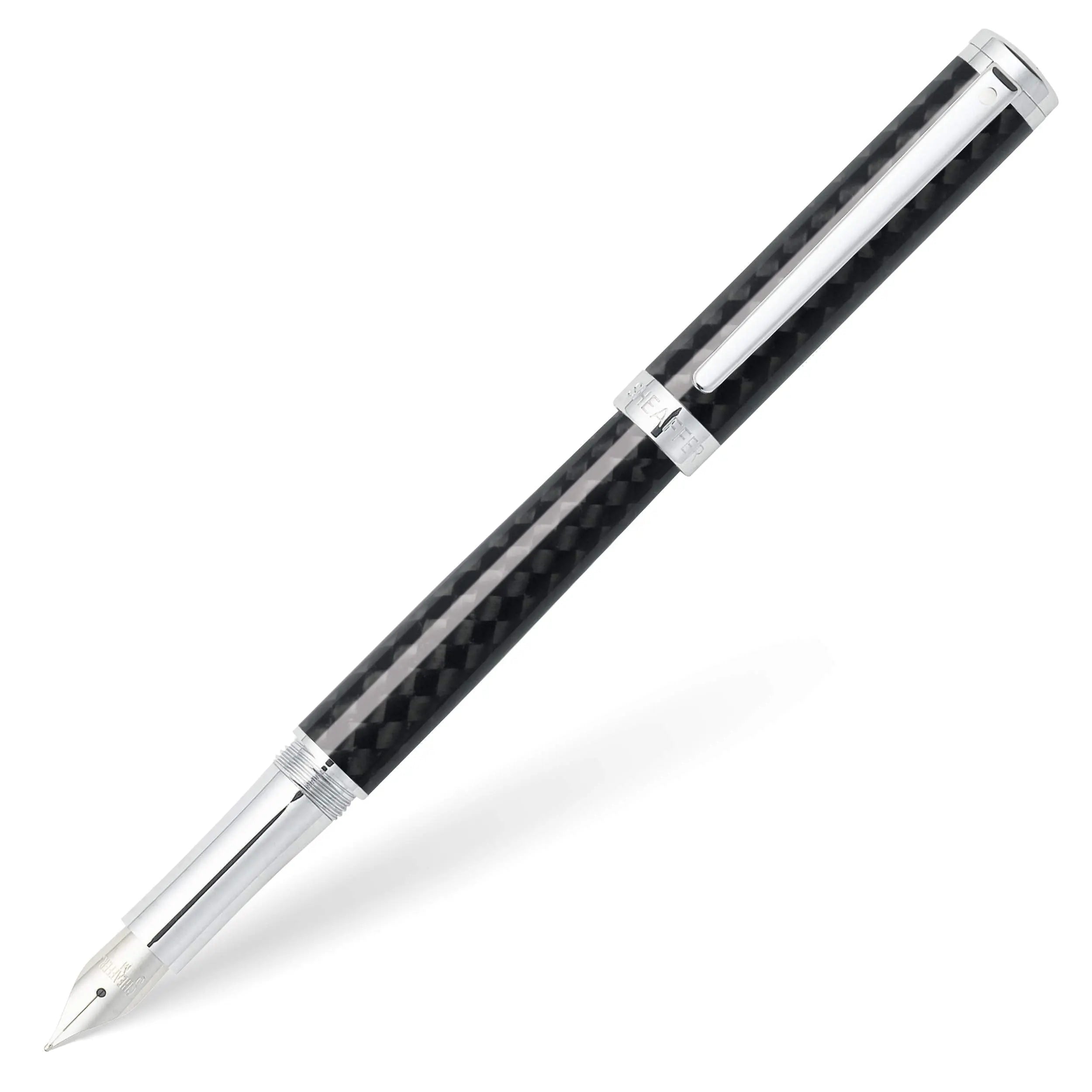 Sheaffer Intensity Carbon Fiber Fountain Pen with Chrome-Plated Trim and Broad Nib Sheaffer