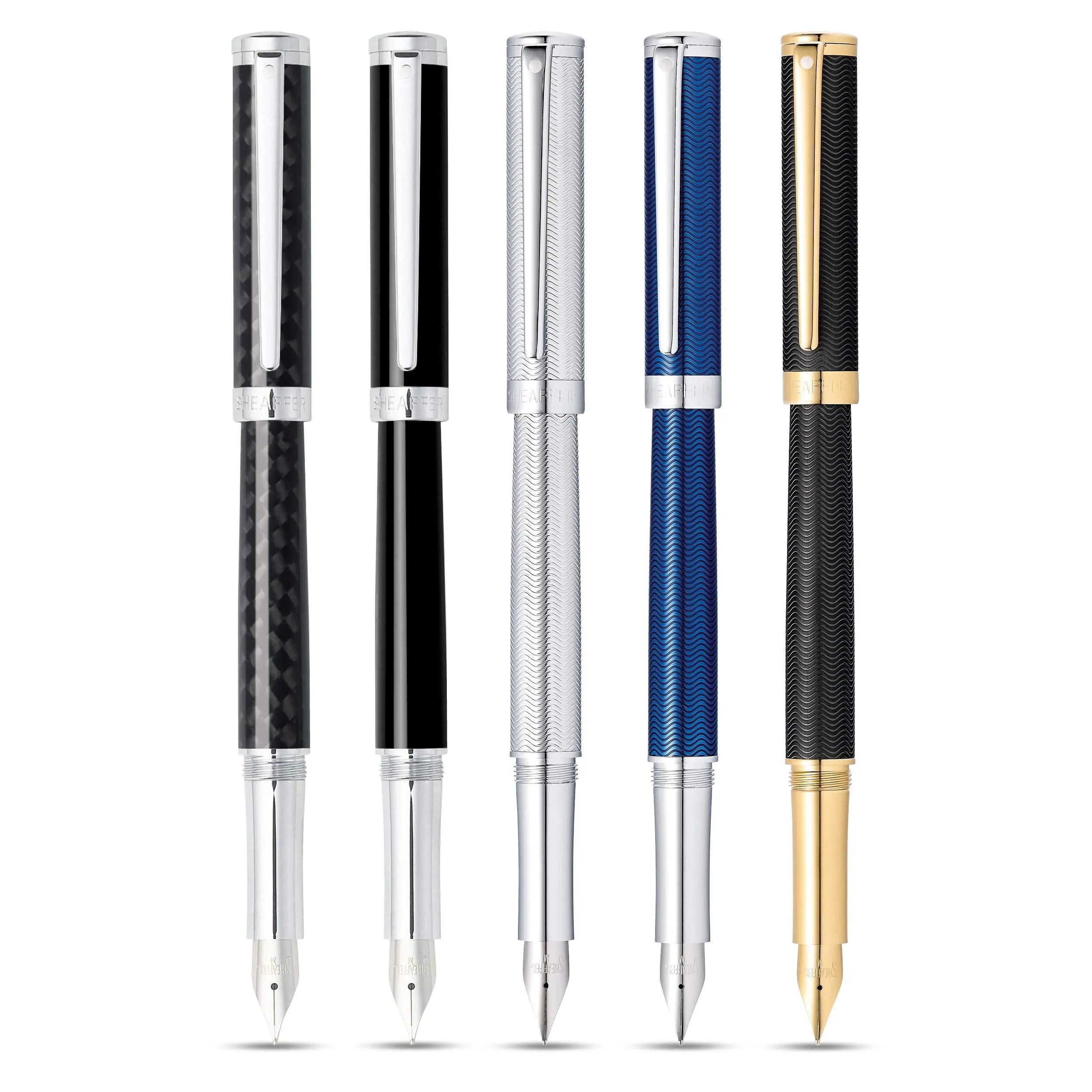 Sheaffer Intensity Carbon Fiber Fountain Pen with Chrome-Plated Trim and Broad Nib Sheaffer