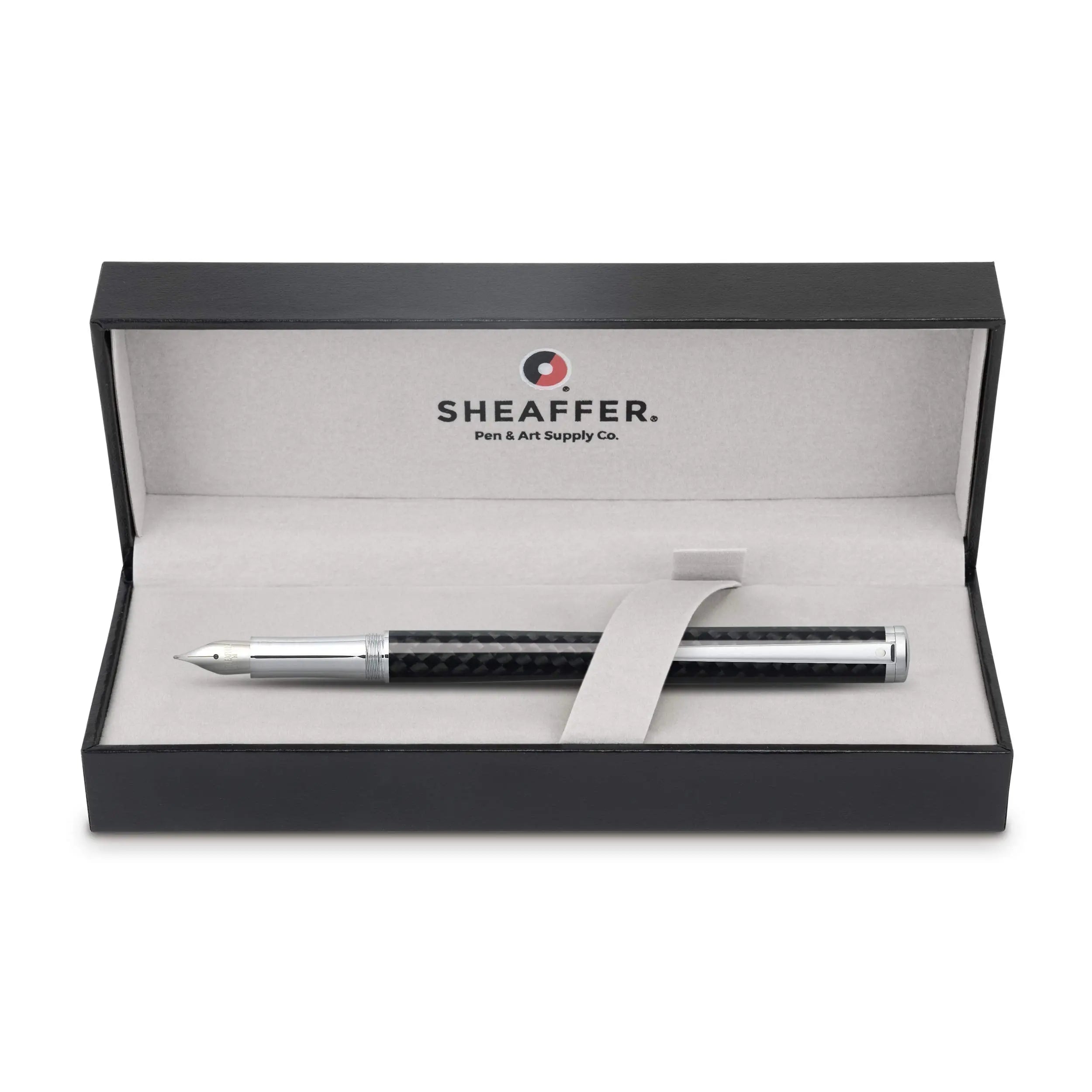 Sheaffer Intensity Carbon Fiber Fountain Pen with Chrome-Plated Trim and Broad Nib Sheaffer