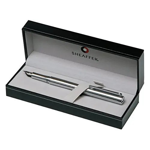 Sheaffer Intensity Fine Nib Fountain Pen, Medici Engraved, Chrome Plate Trim (E0923743) - crosspenmall.com