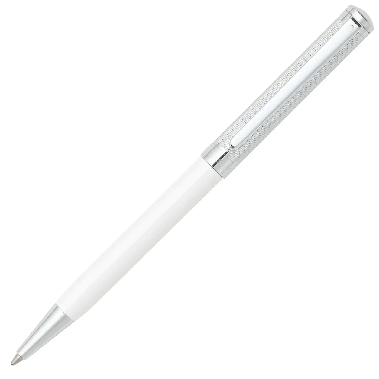 Sheaffer Intensity White Barrel with Engraved Chrome Spiral Cap Ballpoint Pen - SH-9240-2 Sheaffer