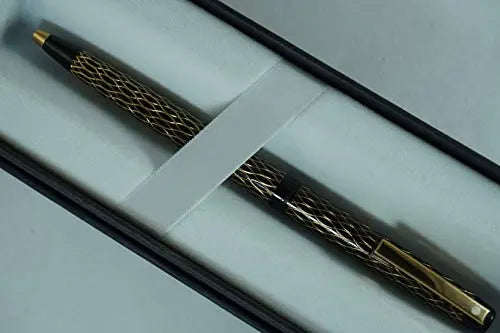 Sheaffer Lady Imperial Tulle with gold and black Lattice Ballpoint pen. Made in the USA Sheaffer