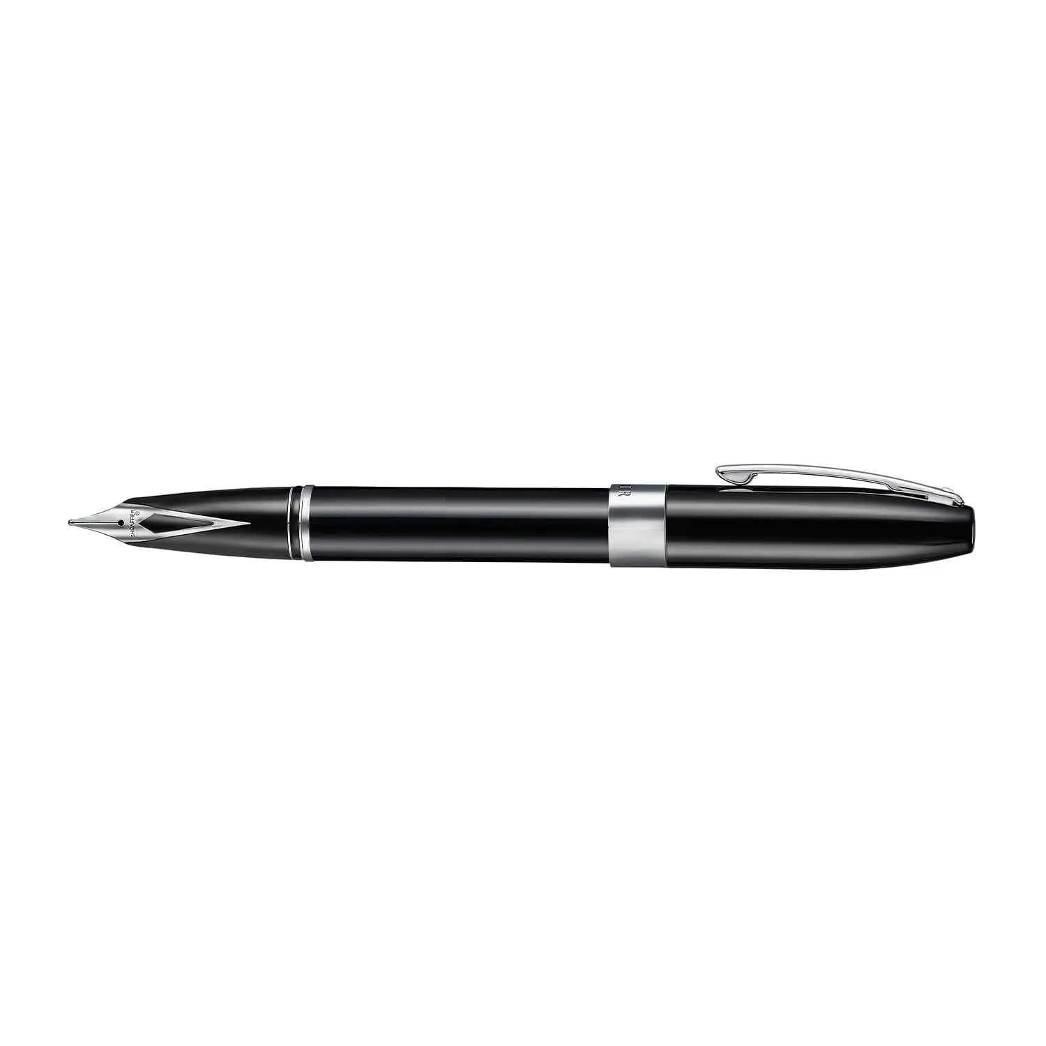 Sheaffer Legacy 9064 Glossy Black Fountain Pen Medium Inlaid Nib with Palladium-Plated Trims with pen pouch Sheaffer