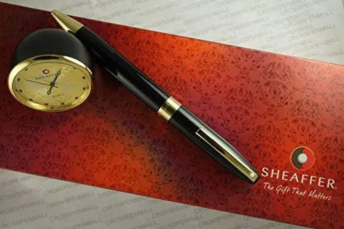 Sheaffer Made in The USA Legacy Heritage with Gold appointments Ball Pen and Sheaffer Gold Desk Watch Corporate Gift Set in Gift Box Sheaffer