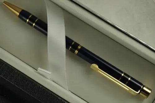 Sheaffer Made in The USA Signature Targa Prestige Blue with Signature Targa Gold Rings/appointments Barrel Ballpoint Pen and Matching Sheaffer Journal - crosspenmall.com