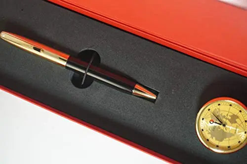 Sheaffer Made in the USA Legacy Heritage with 22KT Gold Cap and appointments BallPoint Pen and Matching Desk Clock Sheaffer