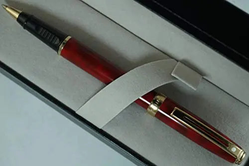 Sheaffer Made in the USA with Signature Dot of Excellence and Gold Mid ring Prelude Red Marble Barrel and 22KT Gold Appointments Rollerball pen Made in the USA Edition Sheaffer