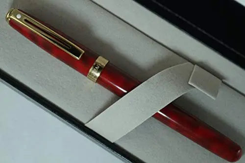 Sheaffer Made in the USA with Signature Dot of Excellence and Gold Mid ring Prelude Red Marble Barrel and 22KT Gold Appointments Rollerball pen Made in the USA Edition Sheaffer