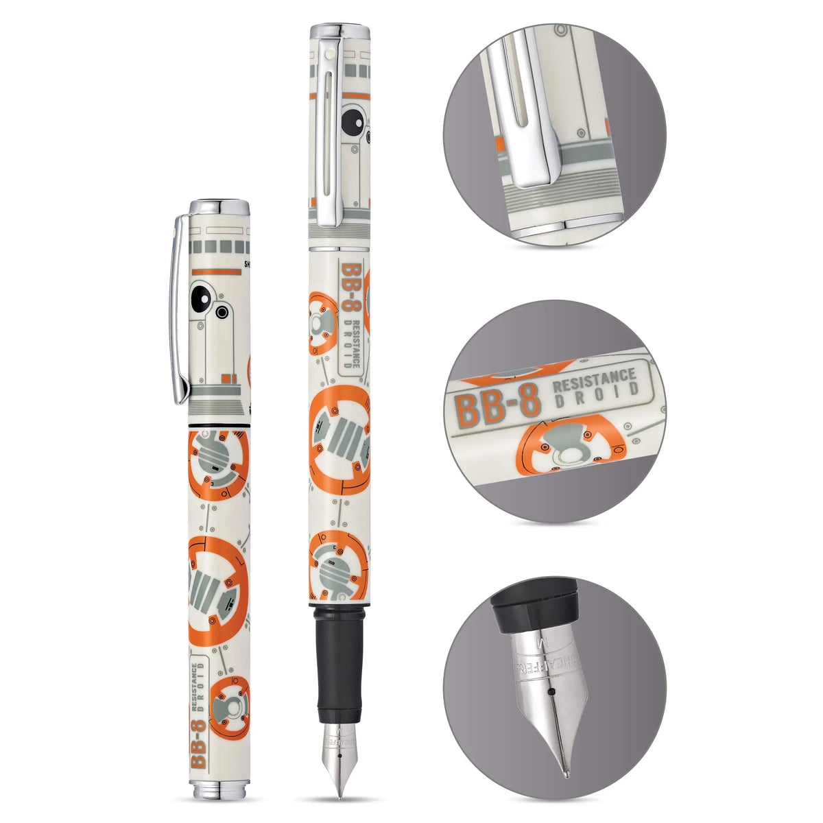 Sheaffer Pop Fountain Pen with Chrome Trim and Medium Nib in Gift Box cross