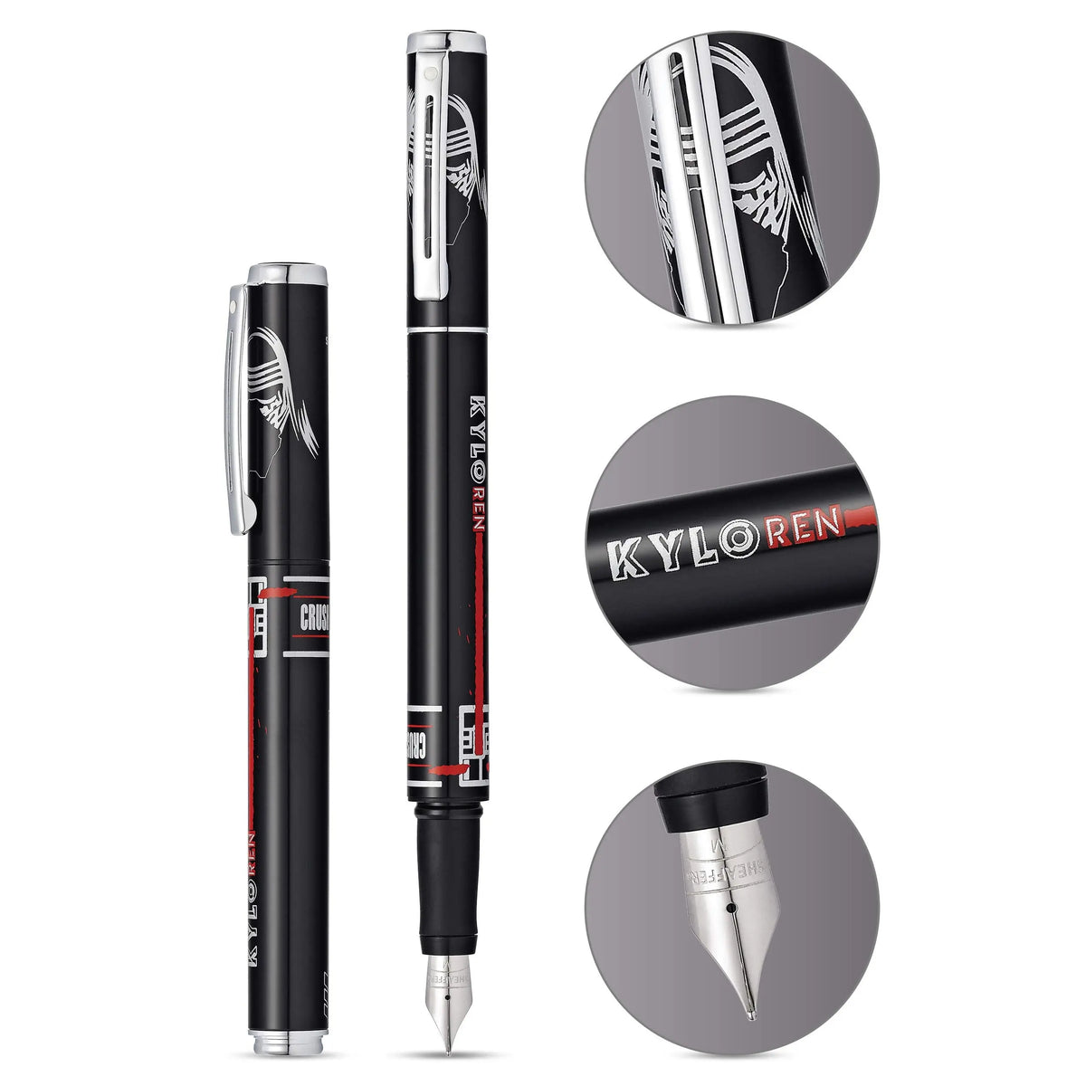 Sheaffer Pop Fountain Pen with Chrome Trim and Medium Nib in Gift Box cross