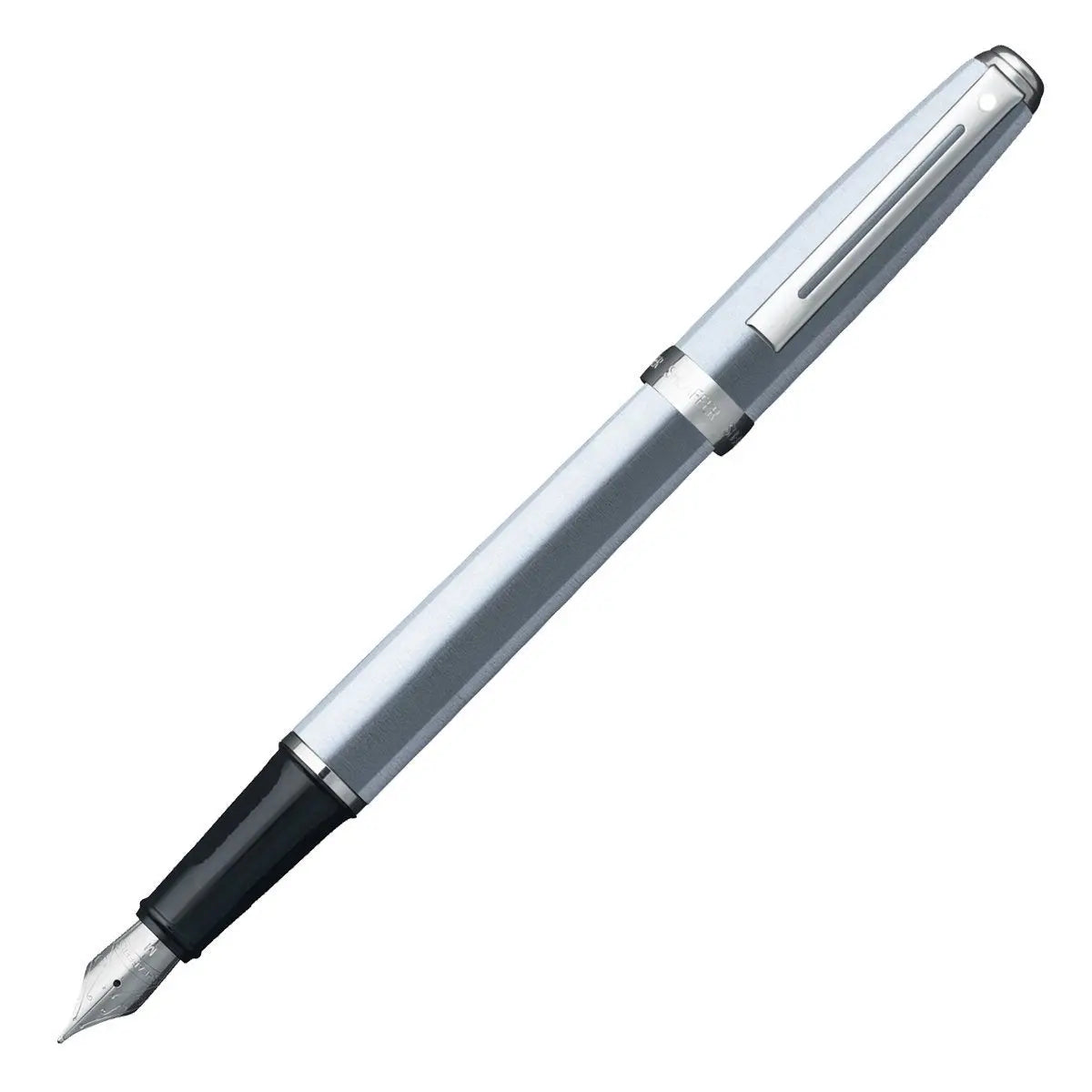 Sheaffer Prelude Medium Nib Fountain Pen, Brushed Chrome Plate, Nickel Plate Trim (E034053) Sheaffer