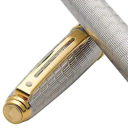 Sheaffer Prelude Signature Diamond Cut Snake Skin Pattern Medalist with 22KT Gold Appointments Fountain Pen with Solid and Stamped 14KT Gold Medium Nib Fountain Pen Cross