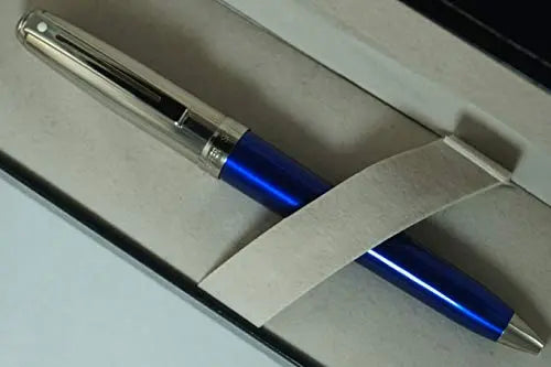 Sheaffer Prelude Signature Sapphire Blue Barrel and Palladium cap Ballpoint Pen - crosspenmall.com