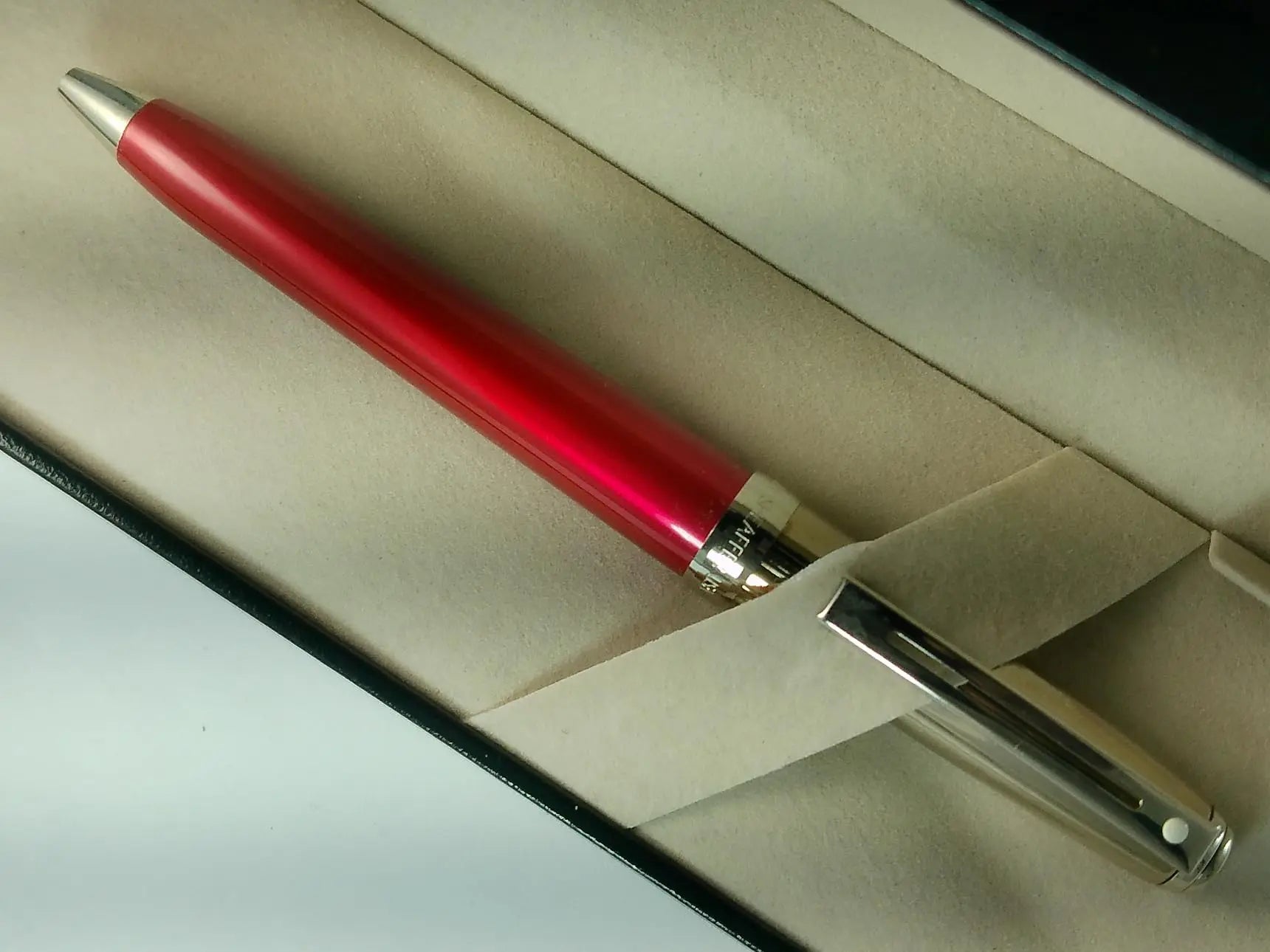 Sheaffer Prelude Signature Sapphire Red Barrel and Palladium Cap Ballpoint Pen Sheaffer